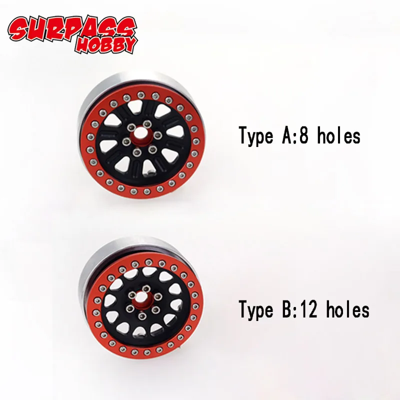 

4Pcs 2.2inch Metal Wheel Rim Beadlock For 1/10 RC Crawler Car Traxxas TRX4 Defender Bronco RC4WD D90 Axial Scx10 90046 CCO1 TF2