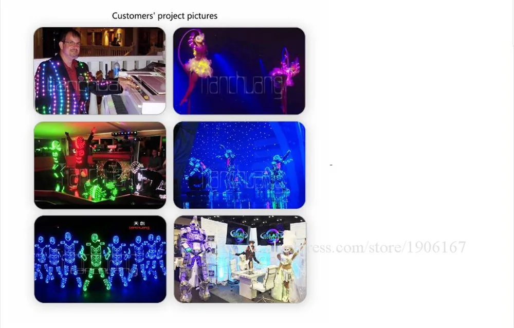  Full Color Fiber optic jumpsuits, vest with big hat, gloves, shoes cover06