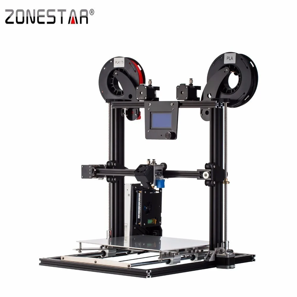 ZONESTAR новейший Алюминиевый металлический большой размер быстрая сборка автоматический уровень лазерная гравировка нить для обнаружения 3d принтер