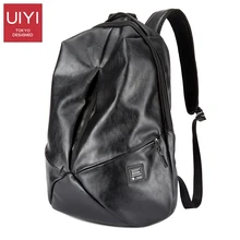 UIYI рюкзак из искусственной кожи Модный мужской рюкзак для ноутбука черная Дорожная сумка через плечо рюкзак школьный рюкзак мужская сумка Горячая Распродажа подарок