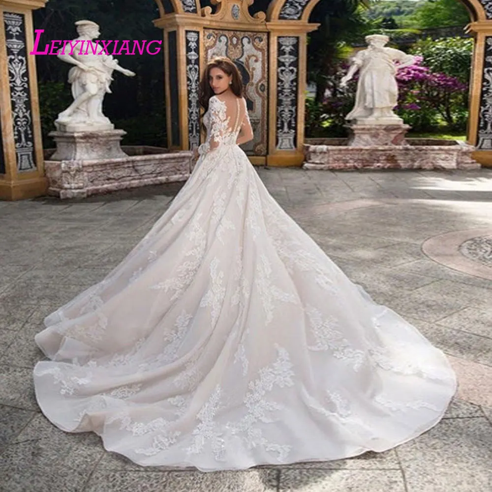 LEIYINXIANG свадебное платье Vestido De Noiva Sereia Robe сексуальное вечернее с открытой спиной