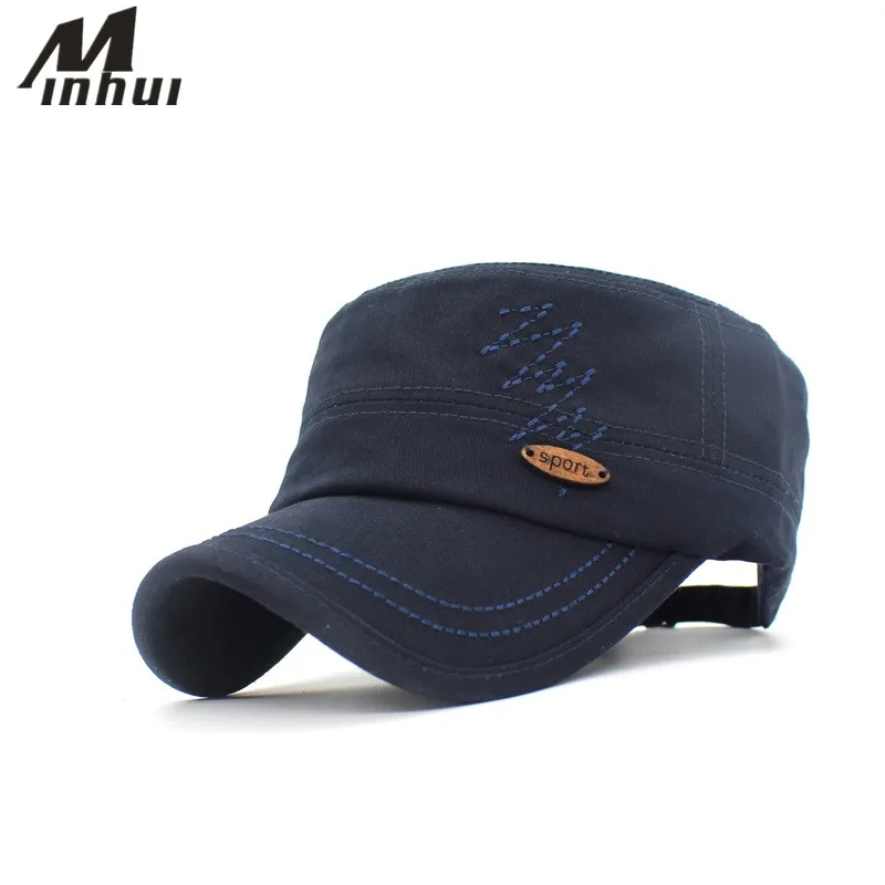 

Minhui Cotton Women's Military Cap Fitted Hats Bone Casual Caps for Men Women