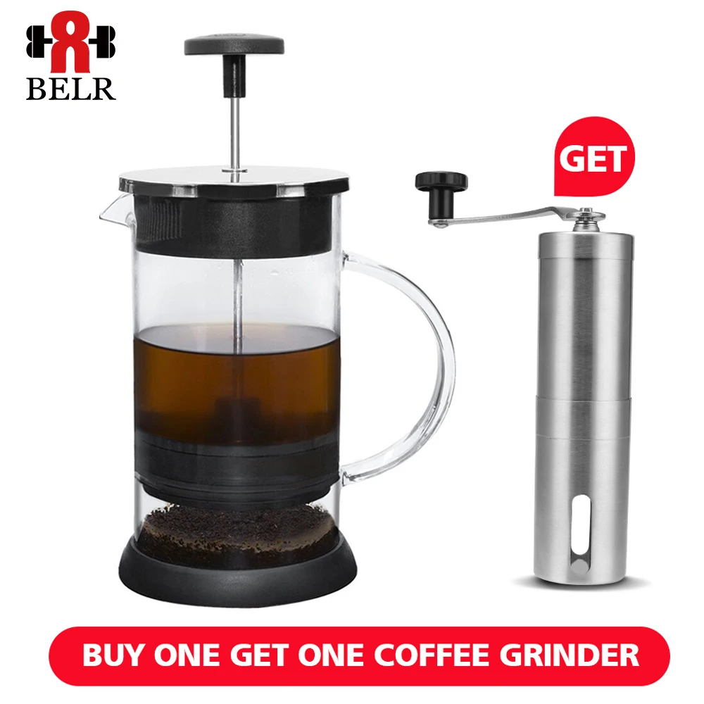 High Quality French Presses Coffee Pot Cafe Percolator Pump Fliter Glass Coffee Plunger Maker