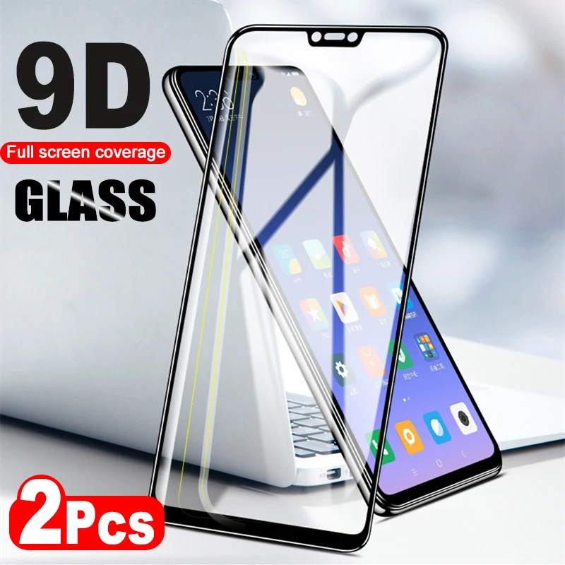 

2Pcs/lot 9D Glass For Xiaomi Redmi Note 6 Pro Tempered Glass Screen Protector For Redmi 6 Pro glass full cover Protective film