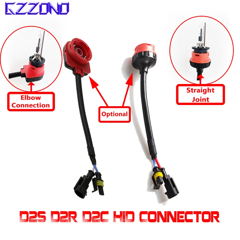 

1PCS D2S D2C C2R Xenon for HID Bulb Socket Wire Plug Cable Adaptor Elbow Connection Straight Joint Converter Connectors