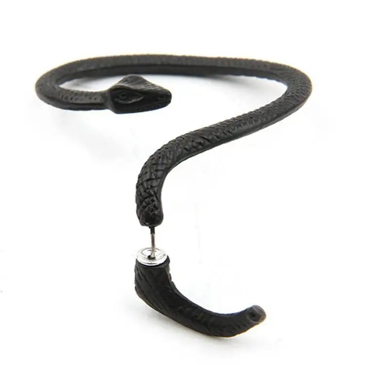 Gothic Punk Snake Winding Cuff Earrings - Image 3