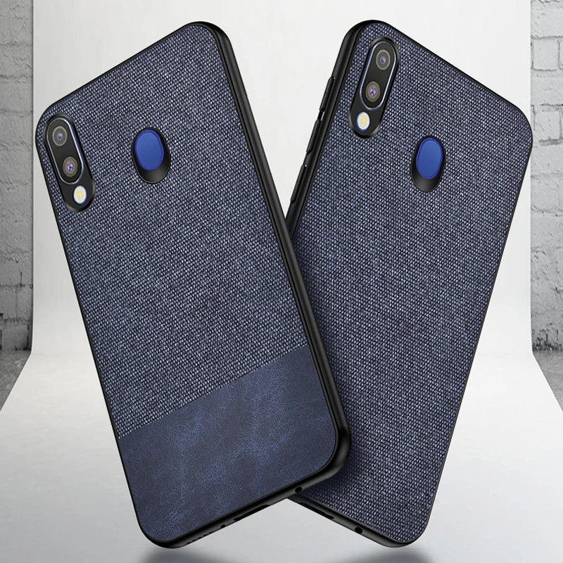 

Luxury Cotton Cloth Case For Samsung Galaxy M20 S10 S9 S8 Plus Note 8 9 Phone Slim Ultra-thin Back Cover For Samsung M20 Case on