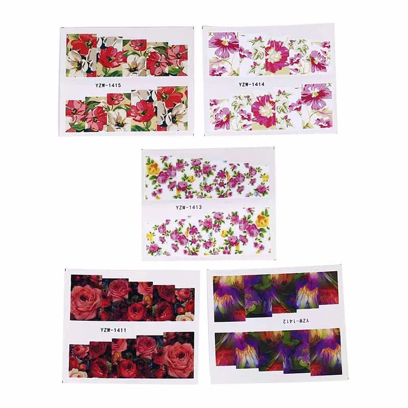 

2018 New 1PC Nail Sticker Manicure Tattoo Flower Rose Water Transfer Decals Nail Art Sliders Set Foils Party Gift Beauty Decor