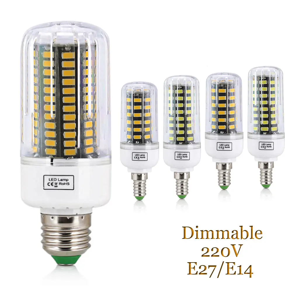 Светодиодная кукурузная лампа 5733 SMD 20 Вт 12 15 осветительная с регулируемой