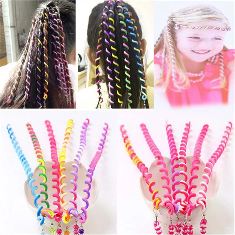 Multicolor Hair Ring Girls Hairband Hairdress Hairwear Lovely Rainbow Color 6T 