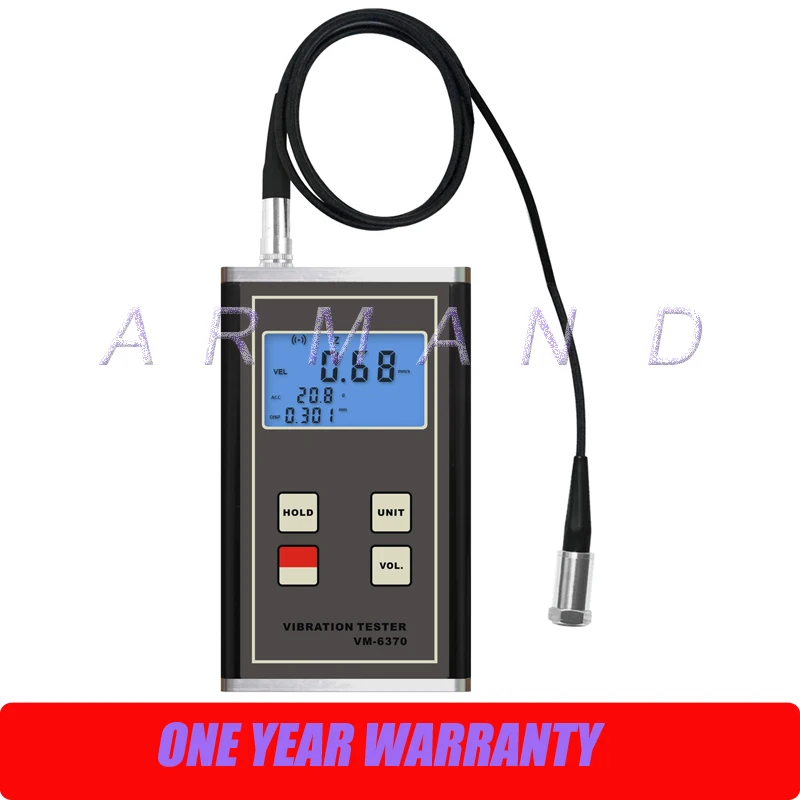 

Vibration Meter Tester VM-6370 Displacement Velocity Acceleration Tester 10Hz~10kHz Vibrometer