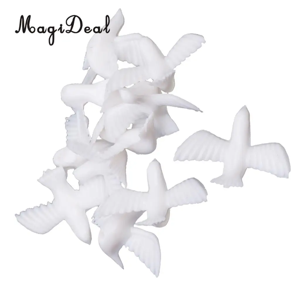 12pcs Little White Pigeons Confetti Wedding Table Scatters Baby Shower Sprinkles Party Decoration Favors