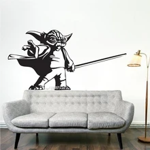Yoda Force Wall Stickers bedroom mural house quarto wall decals for kid room home decor DIY