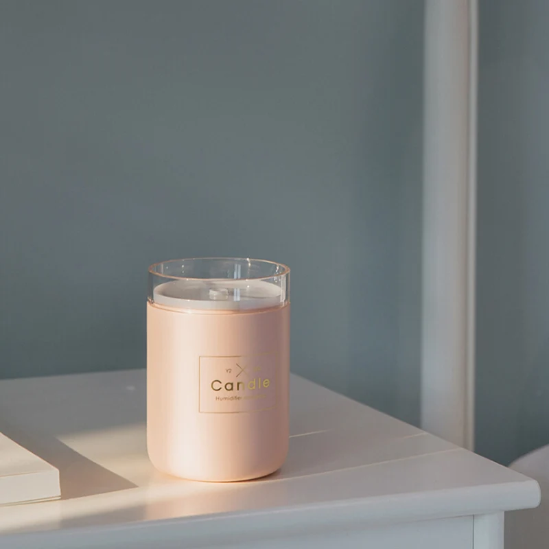

280ML Ultrasonic Air Humidifier Candle Night Light USB Essential Oil Diffuser Car Purifier Aroma Cool Mist Maker