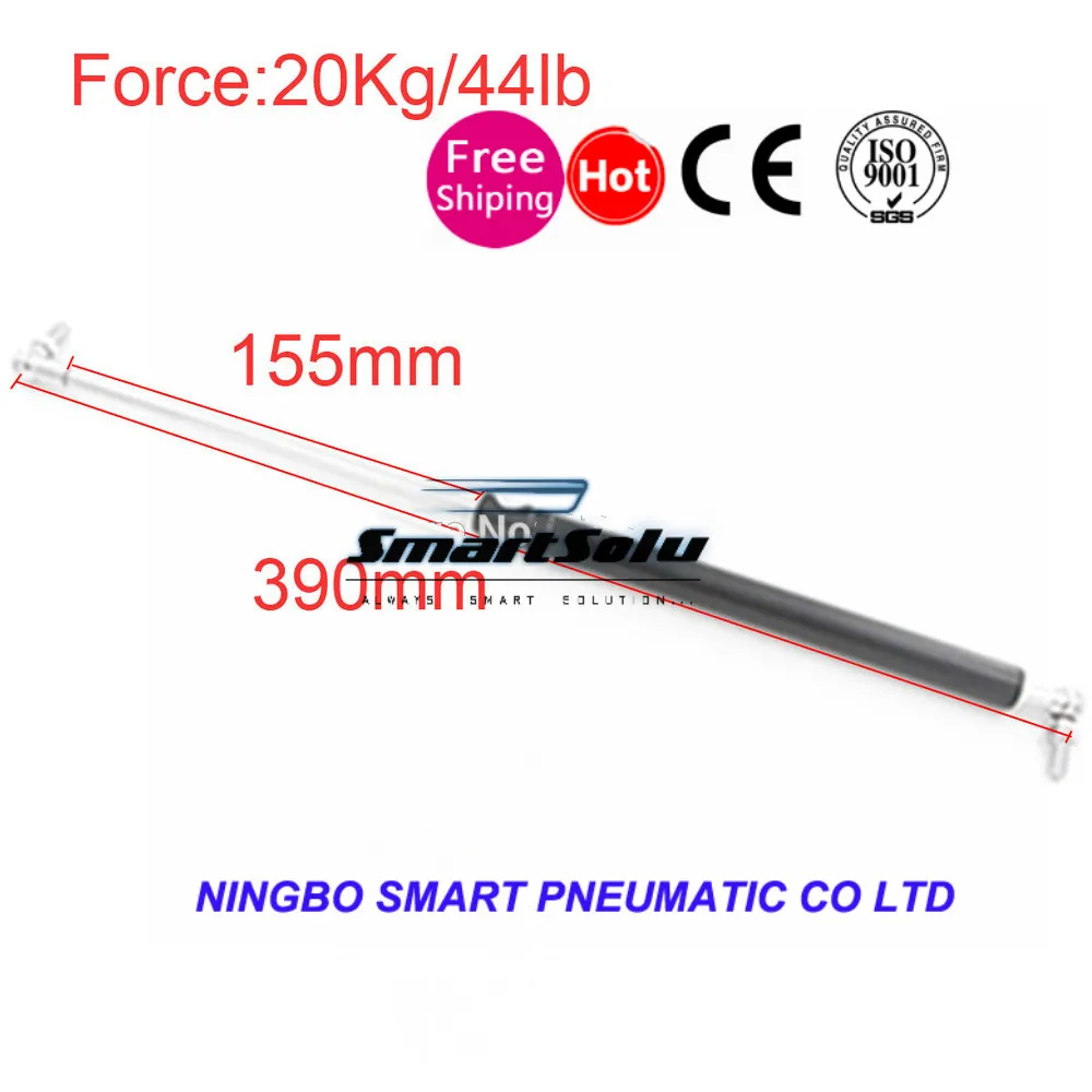 

free shipping 20KG/44lb Force 155mm Stroke Gas Spring for Furniture Gas Strut Lift 155mm*390mm Automative Gas Springs
