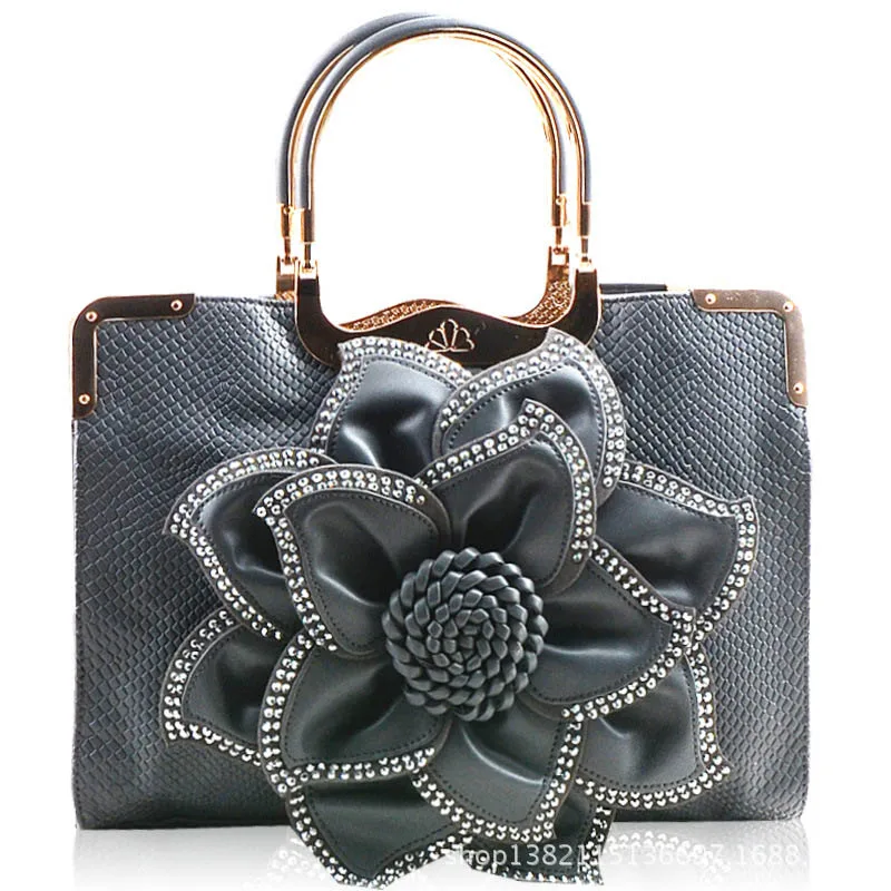 Jofeanay2017 new ladies fashion diamond flower bag Witch handbag Messenger bag casual shoulder bag 2018 women leather handbags new female rose flower ladies handbag korean fashion casual shoulder bag large flower messenger bag