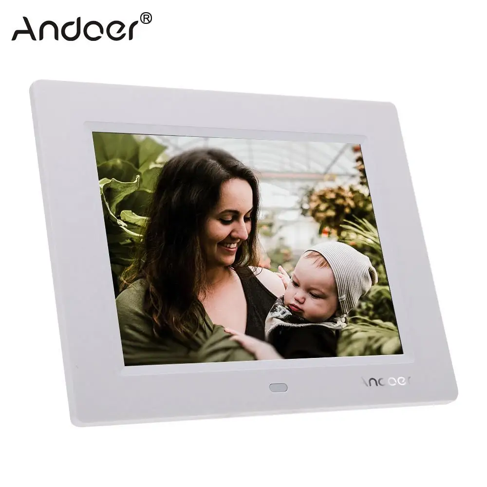 Andoer 8 ''ультратонкий 1024*600 HD цифровой фоторамка с будильником MP3 MP4 видеоплеер