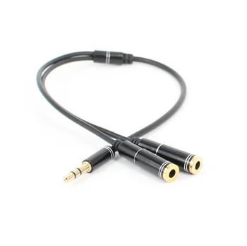 

10pcs 3.5mm Stereo AUX Jack 1 Male to 2x Female Y Splitter Earphone Audio cord