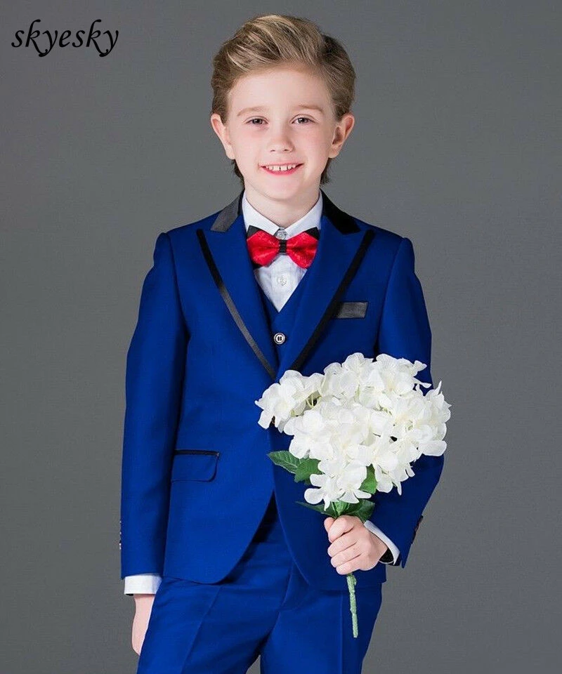 

Custom Made Boys Suit Wedding Formal Tuxedos Kids Prom Suit Flower Suits 3 Pcs coat/jacket+pants+vest
