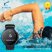 Фактически IP68 Водонепроницаемый Смарт-часы Цвет Экран BraceletSports Bluetooth группа Фитнес браслет монитор сердечного ритма для плавания