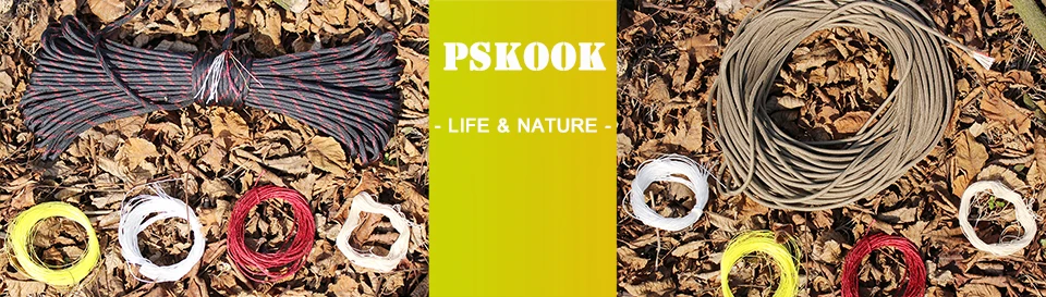 PSKOOK 100FT 50FT20FT Paracord 550 4 мм 7+ 3 нити edc Паракорд красный вощеный Лен леска хлопок нить веревка для выживания