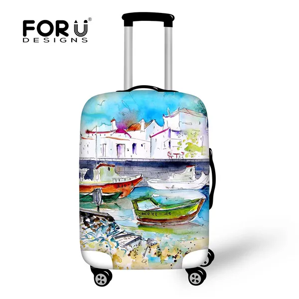 FORUDESIGNS/чехол для путешествий с печатью для багажа 18-30 дюймов, водонепроницаемый Эластичный Чемодан, стрейч, толстый чехол, чехлы - Цвет: H013