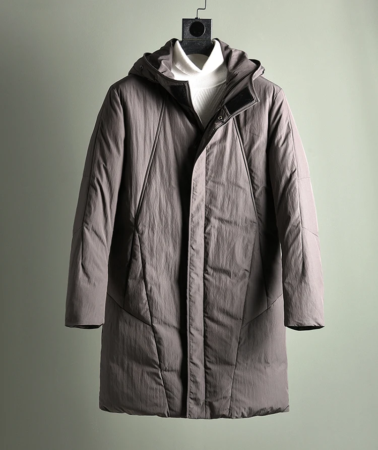 2019 man's duck down coat hooded warm parkas long jacket for male