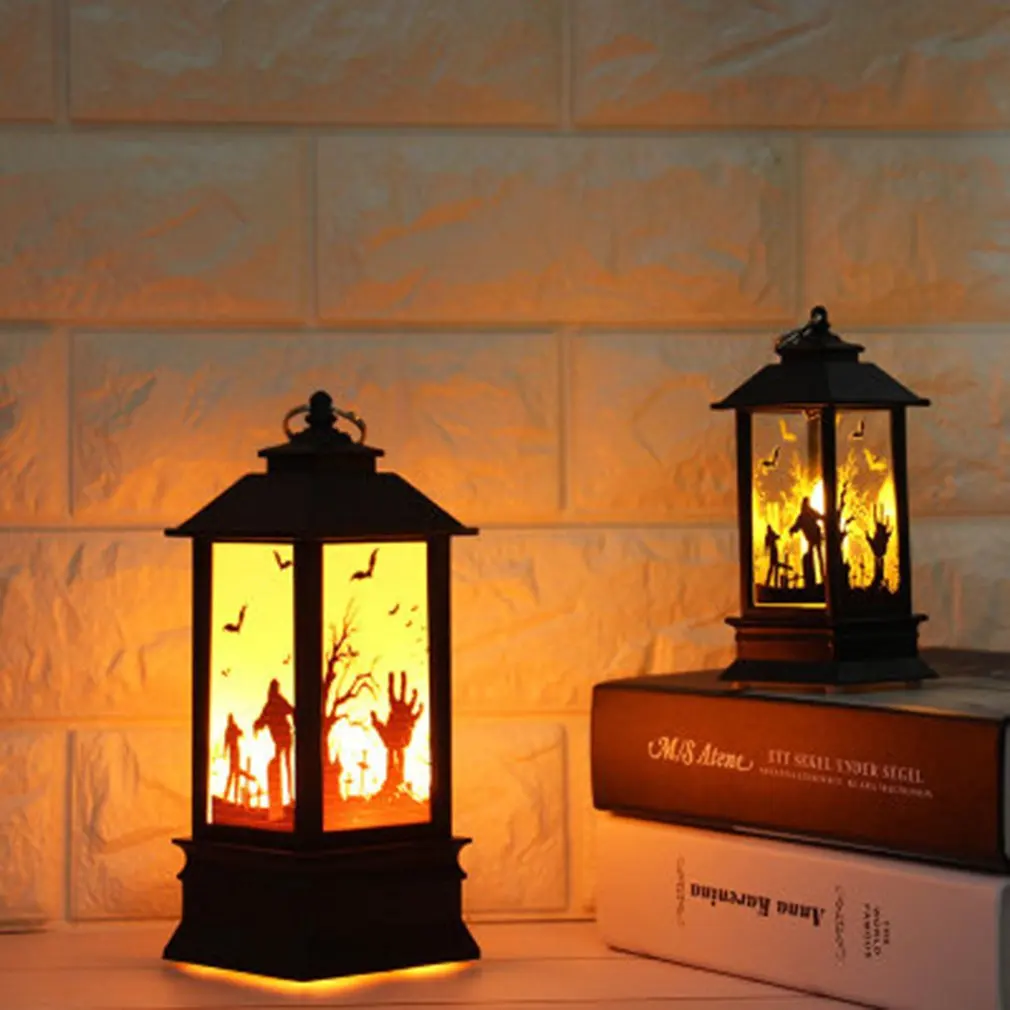 Halloween Large Flame Lamp Small Oil Decoration Props desktop display 3 types optional for holiday gifts &amp gatherings | Лампы и