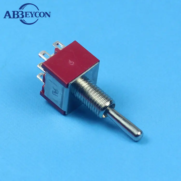 

IBTS021 MTS-213 CE,ROHS ,CQC Miniature Toggle switch DPDT 6Pin ON-OFF-(ON) Mini Toggle Switch 6pin