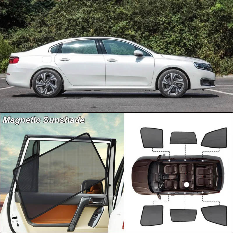 

Car Side Windows Magnetic Sun Shade UV Protection Ray Blocking Mesh Visor For Citroen C6 Curtain Accessories