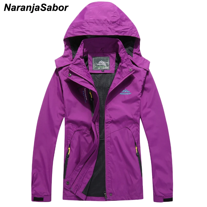 discount  NaranjaSabor 2020 Women's Spring Autumn Casual Solid Jackets Breathable Windbreakers Women Waterpro