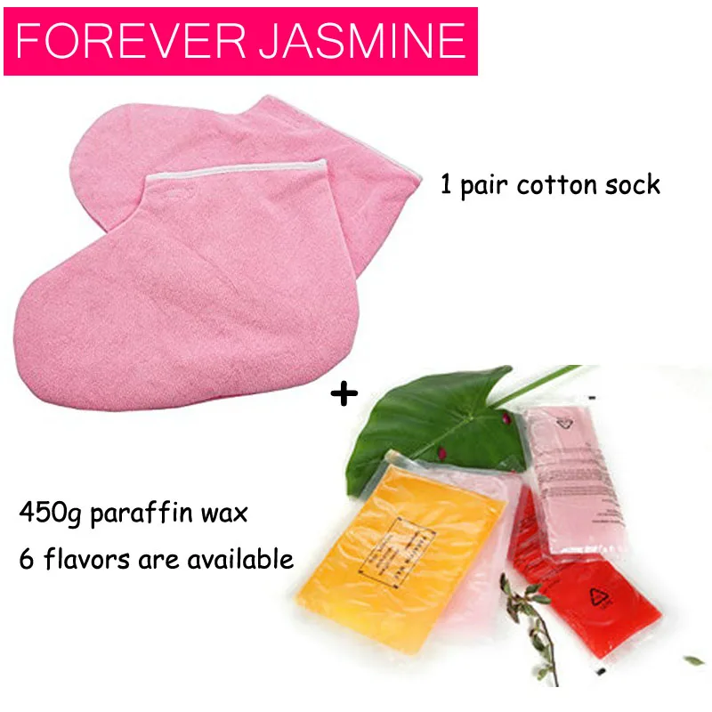450g Moisturizing Paraffin Wax for Pedicure Foot 1pair Cotton Sock For