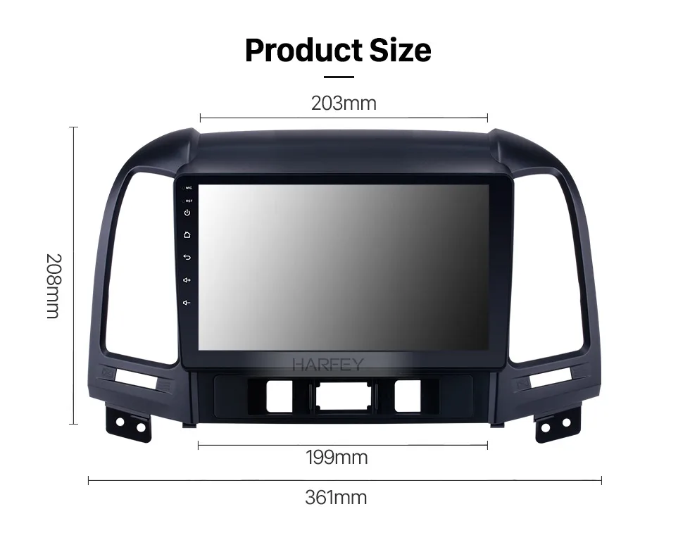Discount Harfey 2Din Android 8.1/7.1 9" Car Radio Stereo For 2005-2012 HYUNDAI SANTA FE Touchscreen Multimedia Player Head Unit GPS navi 15