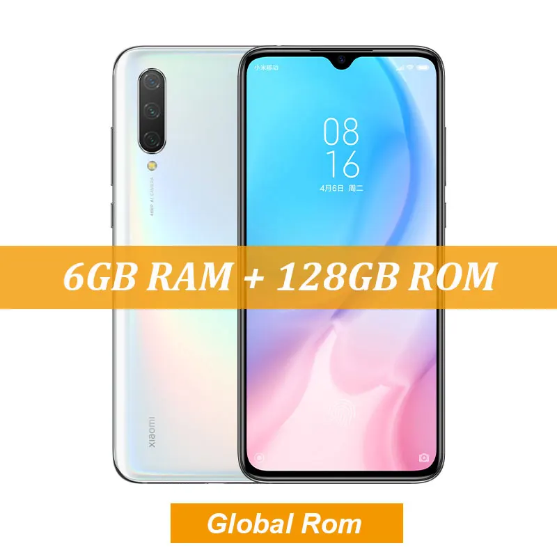 Xiaomi CC 9 CC9 6 GB ram 128 GB rom мобильный телефон Snapdragon 710 48MP Тройная камера 32MP фронтальная камера 6,3" полный экран - Цвет: Global Rom White