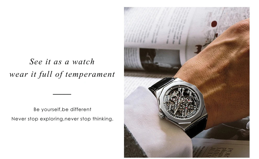 AGELOCER швейцарские роскошные часы спортивные мужские механические Автоматические часы с скелетом 80 часов запас хода наручные часы с резиновым ремешком