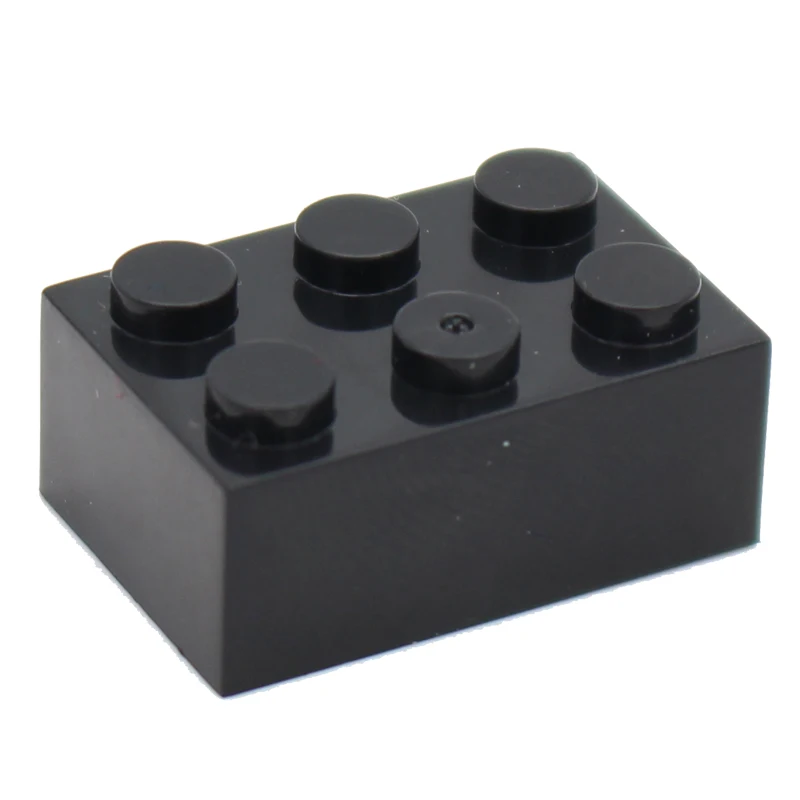 Moc креативный Кирпич 2x3 3002 Сделай Сам основы, Обучающие строительные блоки, комплекты деталей, совместимые сборные частицы, игрушки для детей - Цвет: black
