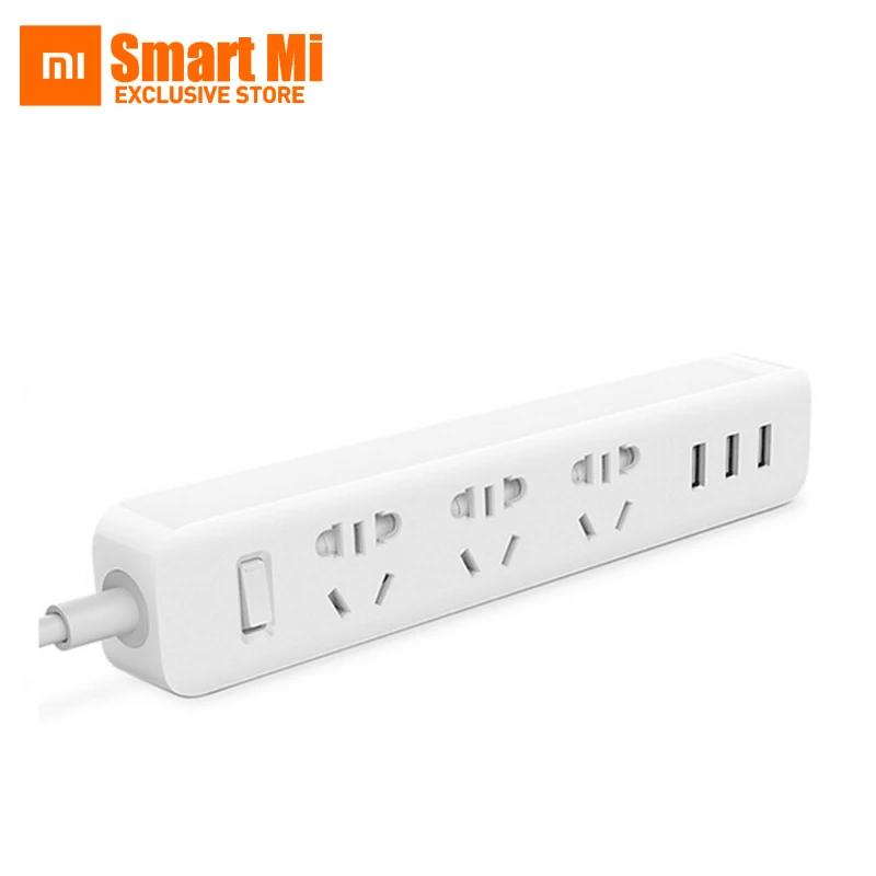baratas Xiaomi Poder Tira Tomada com 3 PORTAS USB Padrão Extensão Régua De Energia Tomada Multifuncional Inteligente Eletrônica Home