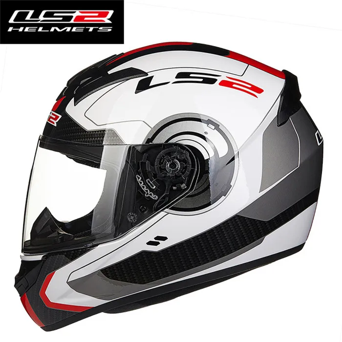 LS2 Шлемы FF352 петухи мотоцикл полный шлем Casco Capacete de motociclista скутер шлем для мужчин и женщин - Цвет: Air W-Red