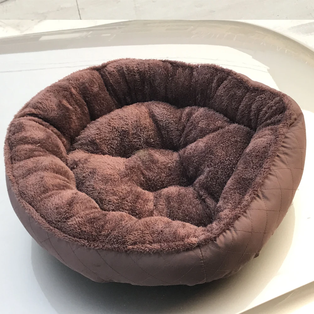 

Pet Dog Bed Round Soft Material Nest Dog Baskets Fall and Winter Warm Kennel For Cat Puppy Plus size Drop shipping