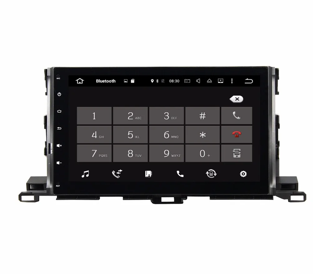 Perfect 10.1" Android 9.0 octa core Car DVD player GPS for Toyota Highlander 2015 4GB RAM Bluetooth 64GB NAVIGATION STEREO radio media 3
