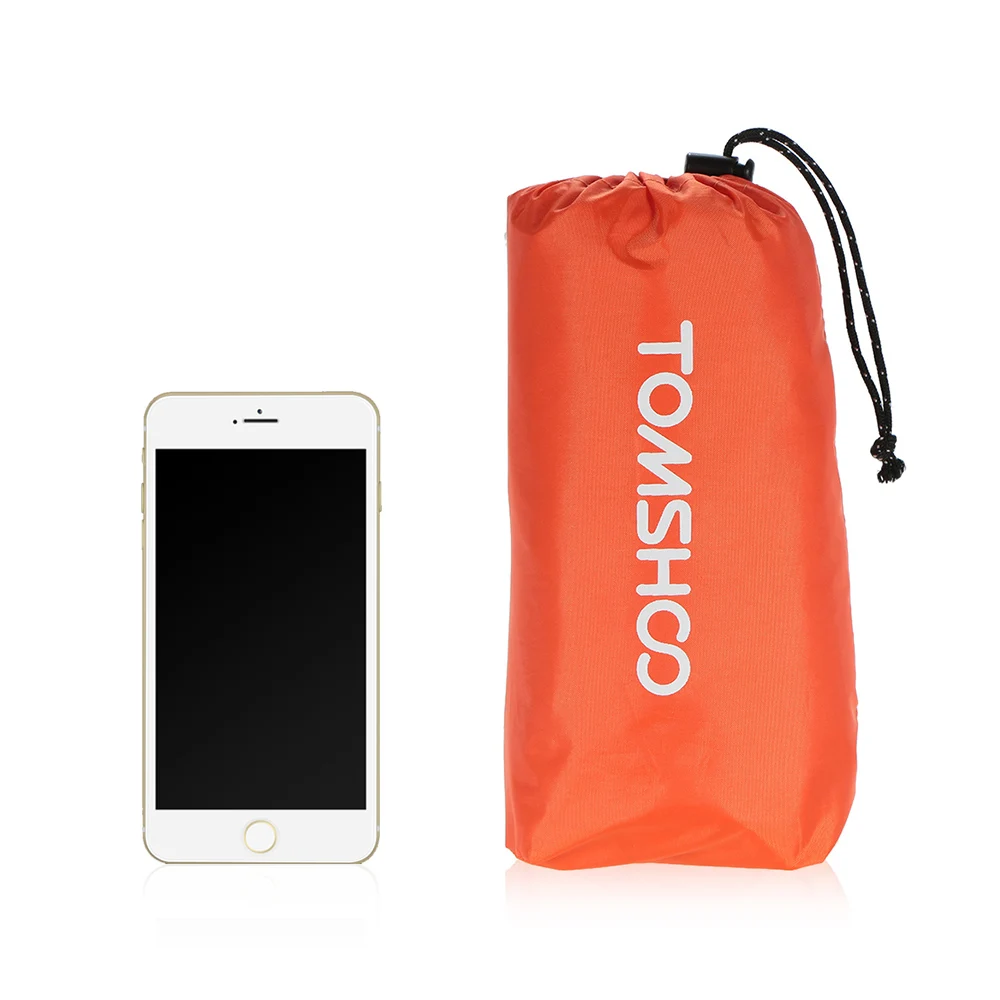 TOMSHOO Multifunctional Lightweight Raincoat with Hood for Outdoor Camping Tent Mat Hiking Cycling Rain Cover Poncho rain jacket