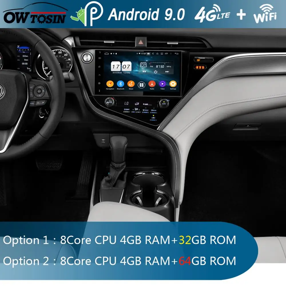 Автомобильный мультимедийный плеер 10 1 &quotIPS 8Core 4 г 64 ГБ Android 9 0 DVD Радио GPS для Toyota