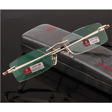 Высококачественные очки без оправы, диоптрий 1,5, Ulralight, бескаркасные очки для чтения, мужские и женские очки для чтения, часы для дальнозоркости, ретро очки