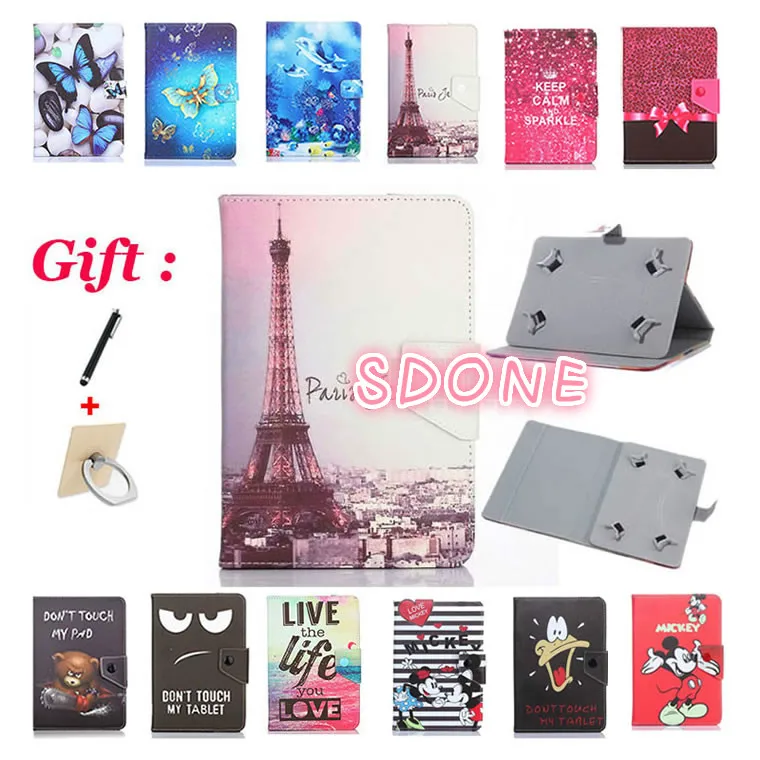 Universal Printed Case for Irbis TW90/TZ172/TZ173/TZ174/TZ185/TZ186/TZ192 10.1&quot 10.1 inch PU Leather Cartoon Cover +2 Gifts |