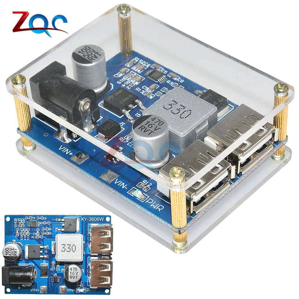 DC 9V 12V 24V 36V to 5V 5A двойной USB выход понижающий преобразователь модуль питания