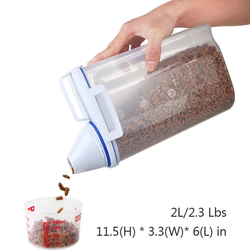 

Dog Feeder Storage Pet Cat Food Container Mildew Anti-oxidation Large Capacity Storage Moisture-proof Box Food Container Bucket