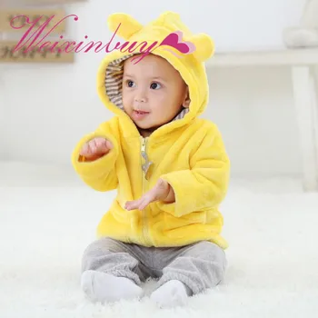 

Newborn Baby Autumn Warm Cute Jackets Coat Cat Ear Hooded Outerwear Kids Jacket Children Clothing 0-2Y