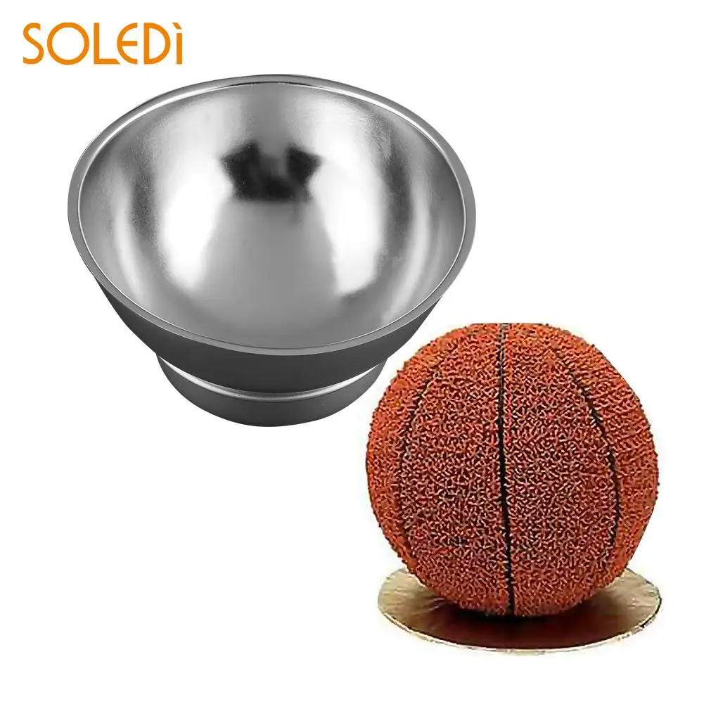 

SOLEDI 3D Sports Ball Round Shaped Cake Pan Baseball Basketball Decorating Half Sphere Creative Hot Party Cooking Tools