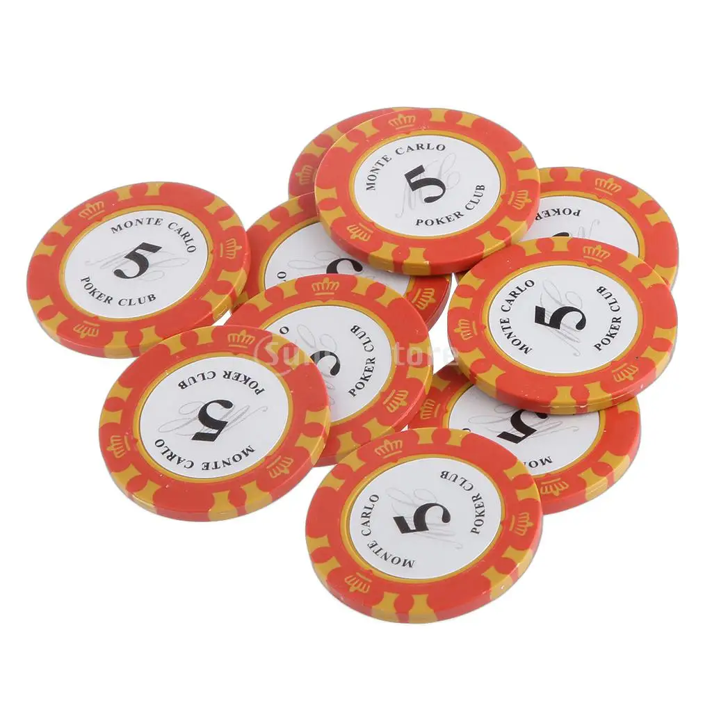 MagiDeal PP глина покерные фишки для казино маджонг доска игровые счетчики упаковка из 10 шт