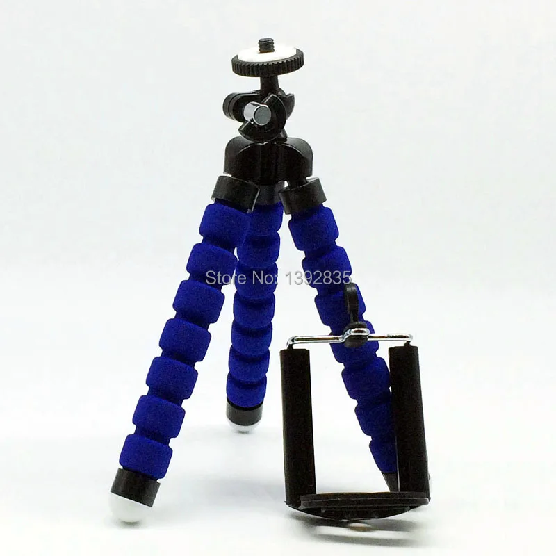 

2-in-1 Adjustable Mini Handheld Monopod for Gopro HERO Camera / Cell Phone+ Clip Holder-Blue